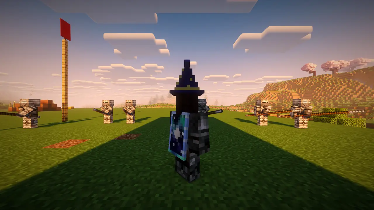 Une cape et un chapeau portés en jeu